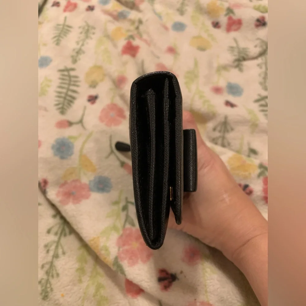 🔥 Authentic Prada Black Saffiano Leather Bow Continental Wallet🔥 - Picture 2 of 11